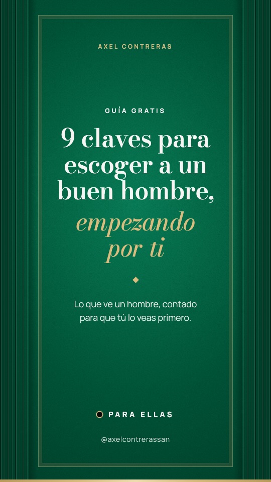 Portada de la guía 9 claves para escoger a un buen hombre, empezando por ti