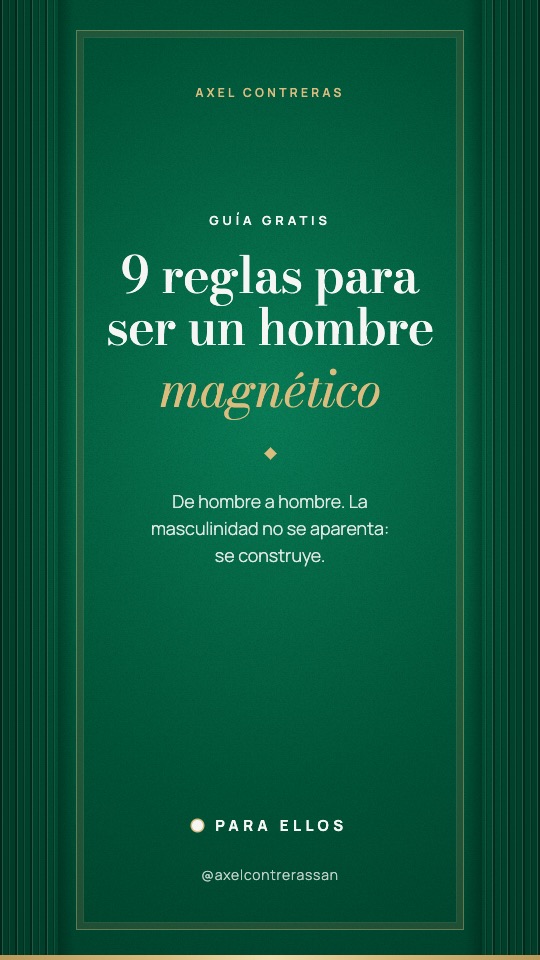 Portada de la guía 9 reglas para ser un hombre magnético